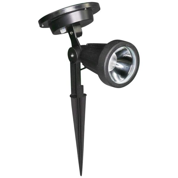 Bellagio 10 3/4" High Black Solar Powered LED Landscape Spotlight