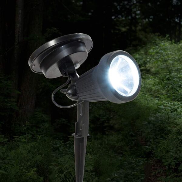 Bellagio 10 3/4" High Black Solar Powered LED Landscape Spotlight - Image 3