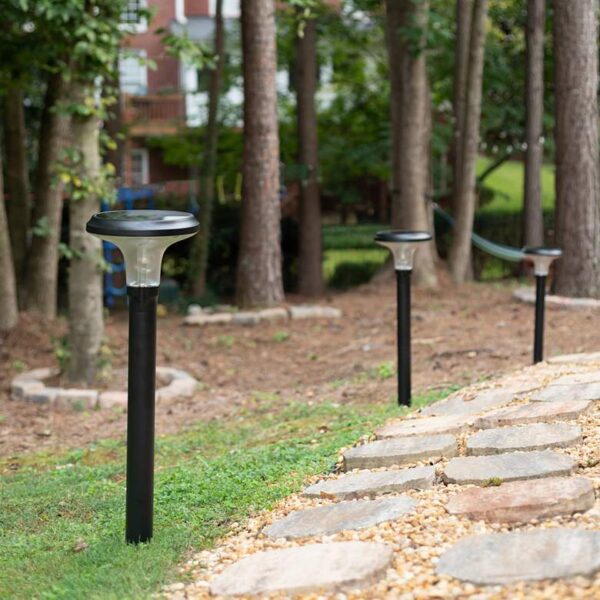 Vantage 31 1/4" High Black Solar LED Bollard Path Light - Image 3