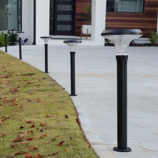 Vantage 31 1/4" High Black Solar LED Bollard Path Light - Image 4