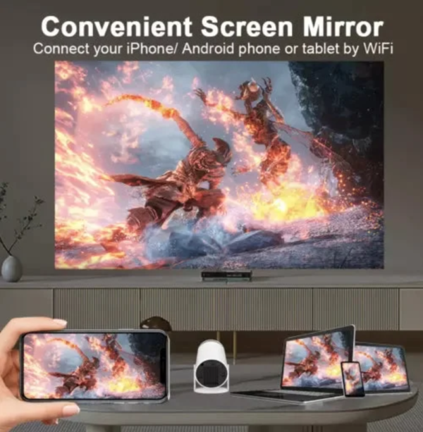 Portable 4K Mini Projector with Android TV 11.0 - Image 2